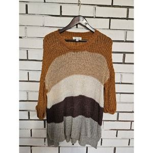 She + Sky One Size Earth Tone Sweater